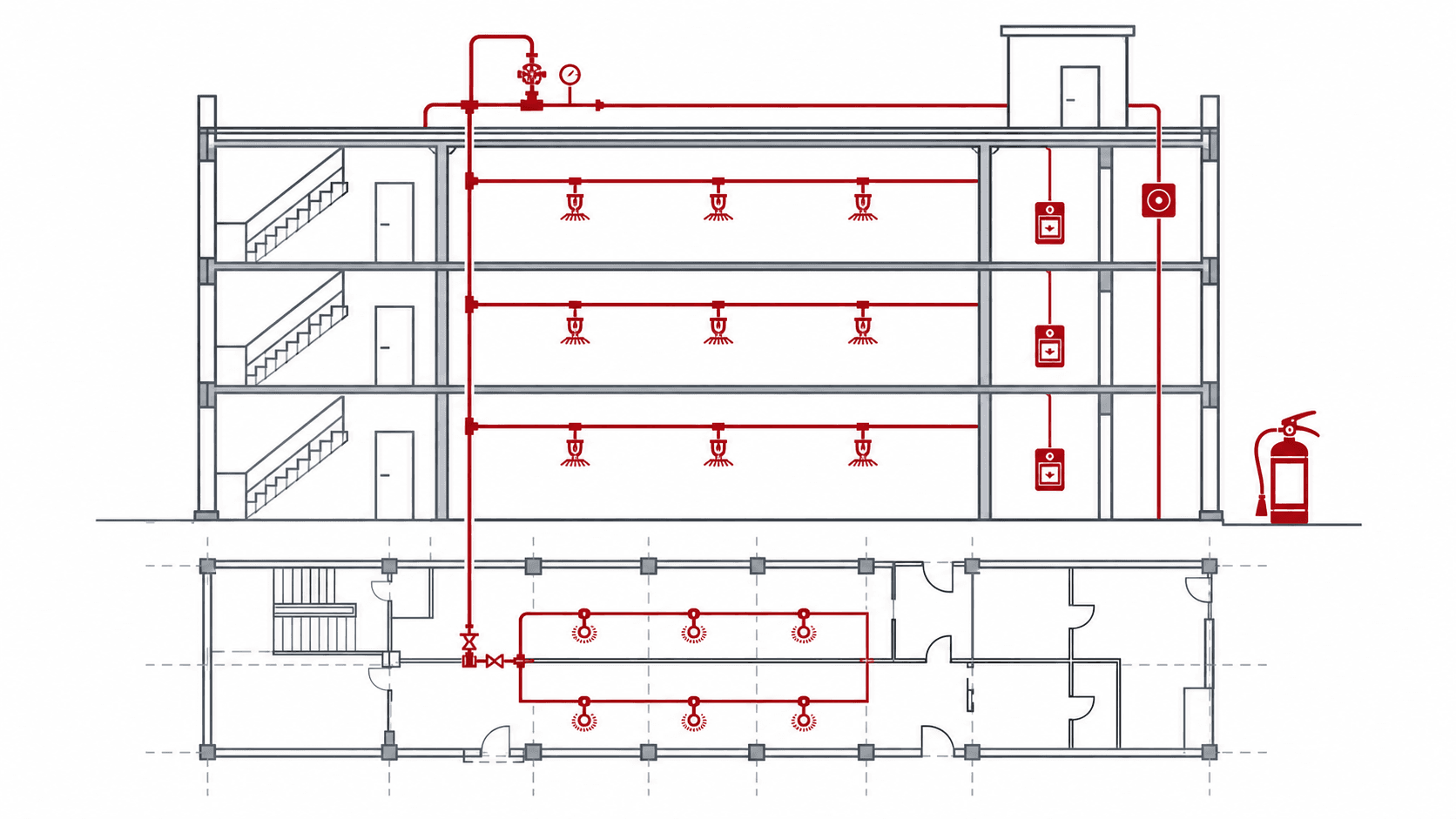 Bản vẽ kỹ thuật hệ thống PCCC